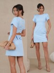  Bianca sukienka błękitna mini elegancka